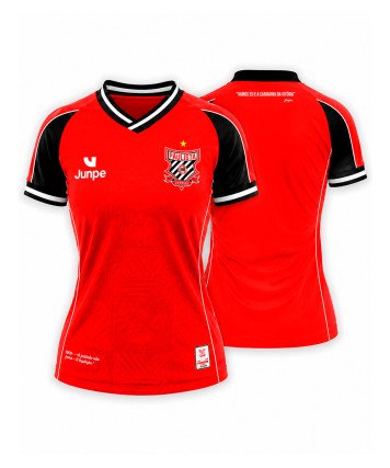 CAMISA DE JOGO PAULISTA VERMELHA BABY LOOK